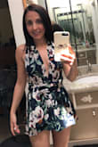 I ordered this for my upcoming trip to Kauai / upcoming nuptials and honeymoon there. Wanted a cute and breezy outfit. I have to say because of my height I don't do very well with rompers, but took this chance after reading some reviews. And hoooolllyyy holy is it CUTE! It fits my torso great, it doesn't pull up on my crotch and it looks like a cute little dress! I got an xs and it's perfect. The material is so nice and not cheap feeling. I haven't mastered all the looks but kind of want to stick to 2-3 looks anyhow. Get. This. - Rachelle