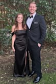 I bought this to wear to a wedding and had to have it hemmed since I am so short. It was absolutely gorgeous and I loved how it looked on me! However, by the end of the night the plastic piece of boning had came out and was poking me. I am super sad about this because for the price, I expected it to hold up better. - Jessica O.