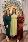 Super flattering and gorgeous color. Satin is never forgiving especially as a mid-size girl, but I felt super pretty in this dress! - Lia G.