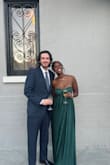 love it!! The dress fits true to size, I'm in a medium and I'm 5'10 before heels; the dress was still floor length in heels. - Arie S.