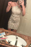 It fits perfect. I thought I would be a Small but turns out in this dress an XSmall fit perfect! Love it so much for my ring dance! - Sabrina S.