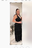 Perfect fit all around!  Being tall, it's hard to find a dress long enough and this was the perfect length. - Elisabetta G.