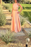 Way late on the review but I wore this a few years ago to my brother's wedding and got SOO many compliments. The fabric is gorgeous, feels expensive and moves amazingly. Pics speak for themselves - Daphne B.