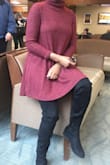 Beautiful sweater dress fits really nice with over the knees boots. Perfect for this weather 50-60 degree - Katia F.