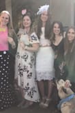 I got this for my bridal shower and am so pleased! I got so many compliments! I ordered a size up because I'm tall and have hips, but a small waist. Also so I'd have more material to have it altered to fit just right. I definitely could have gotten the medium and it would have fit more snugly. The large is pretty big on me, but the length is perfect. - Terin K.