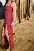 Highly recommend!! This dress is very flattering! The slit is pretty aggressive - like many have said. If you're aware of it, then it's fine, though. 

It was a tad long in the straps and length. Butit  wasn't terrible! - Samantha D.