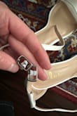 I loved these, wore them to my bridal shower and was planning to use them for my wedding as my reception heels. Bought them in late september, and I went to put them on for wedding dance practice and noticed the clasp part has broken. Can't even use them for my wedding now. Feel like I wasted money :/ - Erin K.