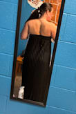 I bought this dress last minute, and I'm so glad I did! I got so many compliments, and I felt so good in it. The top never slid down, no matter how much I moved/danced! - Micah G.