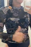 This bodysuit is everything sheer has rushing down. The sides fit, flattering fit. Sleeve length is perfect. Comfortable soft. Fabric fits perfect in the garage. 10 to 10, would buy every color. - Barbara F.