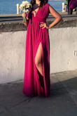 I love this dress. The length was perfect for my height but a bit big in the chest area. I had it taken in a bit. Wore it to a wedding at a beach, it was perfect! - Adriana F.