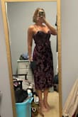 I love this dress, the fabric, the color, and the length. The problem was that the bustier was kind of limp. It needed a little wire or cups to structure the girls together:) - Kelli T.