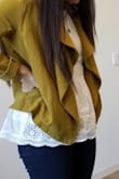 Love the design on this top! Perfect for the weekend or the workplace with a little cover-up! It did fit a little big, but didn't have the heart to return it...such a cute top! - Elayne P.