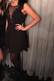 I really like this dress, it fit perfectly. I wore it without a bra. The fabric is thick but since it is an open back you won't get hot. I wore it to a club and danced all night. - Adriana F.