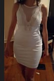 This dress is really nice! Thick, stretchy material on skirt part - really good quality. Very comfortable too! - Kareema N.