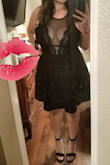 This dress is amazing.  I bought it not expexting it to look as good as it did. I totally have a mom bod after having 2 kids but this dress held everything up and in. Its a durable thick material and i loved that under the skater skirt is a fitted under skirt. I showed a lot of skin  up top so that would depend on your comfort level. - MELISSA R.