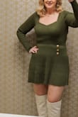 Definitely shows off a slimmer figure.  I have curves, but this dress fit very well. - Cindy C.