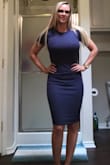 This dress hugs your curves and really makes for a nice, flattering and still comfortable dress. The soft material allows lots of movement and it's still work appropriate. Love this bodycon! - Kara N.