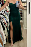 I loved everything about the dress and followed the fit guide. I ordered my usual size small, but it was very tight across the hips and stomach. Very difficult to zip. Thankfully, the exchange process was super easy, and I exchanged for a medium. I loved the fit of the medium!! The second photo is of me with the size up (medium). - Jeana G.