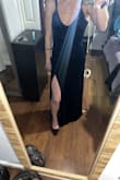 I ordered a bunch of dresses from Lulus to try. My boyfriend picked out this one & it was my least favorite out of the 5 ordered. This one fit perfectly! Very flattering! I am very pale, but the navy complements my cool pale skin tone. I wore heels that were 2inches & it was the perfect length. Only issue I had was that the clasp on the straps is not very good and kept slipping. I needed the straps to be as tight as they could go, but that is the only negative side. - Adele B.