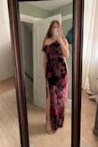 This dress looks perfect for a fall wedding. The material is soft and thick, feels nice quality. It is a bit long still with heels, but otherwise perfect! - Laney S.