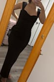 This dress was so cute! It flattered my body and was very comfortable. I did have to get the straps taken in since they were a little loose. Loved loved loved this dress! - Kalie T.