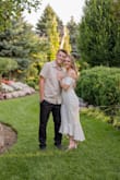 I bought this for my Engagement Pictures that will happen in June/July. I was nervous because I did not think the top part would stay up, but the material was made so well that it fit and stayed on the entire time. I love this dress! I'm so excited to wear it! - Stephanie F.