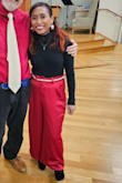 Love the fit on my waist. Everything else is beautiful. Got lots compliments. As a shorty, I had to trim the bottom. Perfect pants for Christmas, church, and fun event - Elisabeth M.