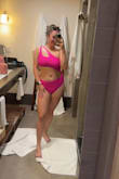 I loved the color, how this fit, and I would recommend it for anyone with a larger chest as well. It wasn't the most supportive, like I wouldn't be playing beach volleyball in it, but I lounged by a pool, and it was perfect for that - Cailyn H.