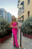 This dress was exactly as described and super flattering! I got so many compliments. It's a great color for summer. I wore it to a destination wedding in Puerto Rico. I am 5'1 but wore high heels and didn't need to get it hemmed. - Karson M.