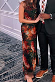 Loved this dress so much. I ordered it in another color! Very stretchy and comfortable material, not see through at all. I was happy I was able to wear a normal bra with it too. Material did feel a little cheap, but I expected that given the price. - Laura Z.