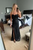 I absolutely loved this dress, but it was just a tad too long, and I didn't have time to get it hemmed. The fabric is stunning and fit my small frame perfectly. - Kaitlyn C.