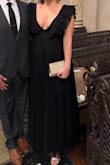 Wore this dress for a formal destination wedding. I had actually purchased a different dress from Lulus to wear and only brought this one as a backup. Ended up wearing this one and got tons of compliments! Even had the photographer ask if I could re-enter the venue so they could get another shot! Lol be aware that the neckline is very low cut, so be prepared to show a little boob. I'm 5'10", and the dress was the perfect length with very short heels. I could've gotten away with flats, too, but definitely not super high heels. If you're closer to 5'7", you could comfortably wear a 3-4" heel with this dress. - Marisa D.