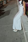 I absolutely love this dress. I wore it for my civil wedding, and it was stunning. I am petite so the length was too much for me, but even tho it was still really beautiful. Fits your body perfectly. I got an XS btw - Maria S.