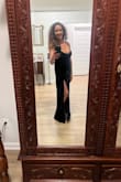 This dress is the perfect color (Navy) and perfect fit for the Fall Gala!!! No alterations needed!!! Comfortable, easy moving velvet with lush reviews!!! - Beverly M.