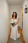 I bought this a week and a half before I was gonna get married. It got here, super fast and clean and not wrinkly. I had an elopement in the backyard, and it was amazing! My chest looked amazing also.

I would purchase it again. - Jocelyn R.
