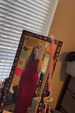 Bought this for my recital in a few months, very nice material, thick and good quality but also stretchy and comfortable. Im a musician and have a hard time finding nice dresses that stretch enough for me to breath properly (like have broken dresses before because of this) and this one is great!! Fits true to size but if youd like it to fit a little more snug I'd probably size down. Slit is on the side so it isn't too revealing but allows room to walk easily which is also great. Falls right below my ankles so I'll probably wear with short heels. Overall am very happy with it and excited to wear it for my recital! - Shelby J.
