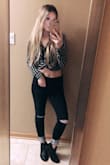 This shirt is too cute for words! I can wear it with high waisted jeans for a summer night and look so pulled together with some flare! - Mal M.