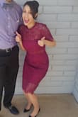 This dress is beautiful! I got tons of compliments at the wedding i wore it to. It fit in my normal Lulus small size. Highly recommend it! - Amy S.