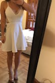 Cute dress, great material. Not see through which is a problem with a lot of white dresses! However it is a little loose/big so if you are normally a small, I would order a extra small. - Neda S.