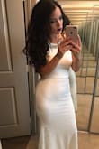 I used this dress for my wedding celebration aboard a cruise ship. It's very comfortable and the material is stretchy. It worked beautifully! - Gisela G.