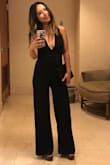 Beautiful little black jumper. I cut off about 10 inches because I'm only 5'2" and still managed to dress this baby with heels. No need to wear a bra since the material is thick enough to wear comfortably. Received so many compliments! - Mary-jane G.