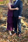 I love everything about this dress! I received so many compliments. It hugs the right places and the ruffles sit beautifully! I did not ever feel uncomfortable and absolutely no tugging! - Melissa F.