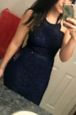 This dress fits a little loose but it is beautiful and perfect! It looks elegant and it's comfortable. A little on the heavy side but it tells you it definitively has a good quality! Love it! - Mayrim M.