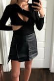 This bodysuit is so fun! Wasn't sure how it would look, but once I put it on, I fell in love. You can adjust the fabric on top if you want it more conservative or more revealing. - Tay S.