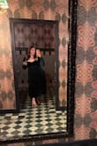 I loved this dress; the fit was perfect - I'm between a 14-16 in most brands, measurements are 42-36-49 and I ordered an XXL. I was 7 months postpartum when I wore this and had a really hard time finding a dress for a formal wedding I was attending. I ordered this express, and it got to me overnight - a day before quoted - so I had it 2 days before the wedding, and I was so relieved that it worked. I felt very confident in it, and it looked and felt high-quality - Stephanie C.