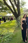 Beautiful and classy dress! Stayed up all night, didn't slip at all. - Lea B.