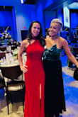 This dress was absolutely gorgeous in the photo and on. The cut was unique in the slip height was just right. The dress was a little long, and pinning it up did help. I will get it tailored before the next time I wear it. - Rachel S.