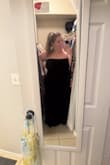 I was drowning in this dress. I think it's meant for much bigger chests! Beautiful fabric though, just way too big and long. - Julia S.
