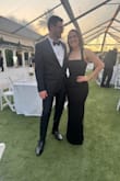 This dress was so comfortable and fit like a glove. It's simple but elegant. My only complaint/ warning is it is quite long and I had to hem 1.5-2 inches even wearing 4 inch platform shoes. - Chelsea D.