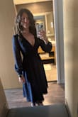 This dress fit so well for my body type! I know from reviews, a lot of people had boob issues and I can safely say I was not one of them! The sleeves were not too puffy, the wrap tie I had to tie pretty tight so I did not get that open leg slit look!!! It was a little snug in the back like I definitely could not do a push up in the dress but thankfully I wasn't challenged at the wedding lol. Overall I really liked it and feel it can be re worn for other occasions which is nice! - Ashley B.